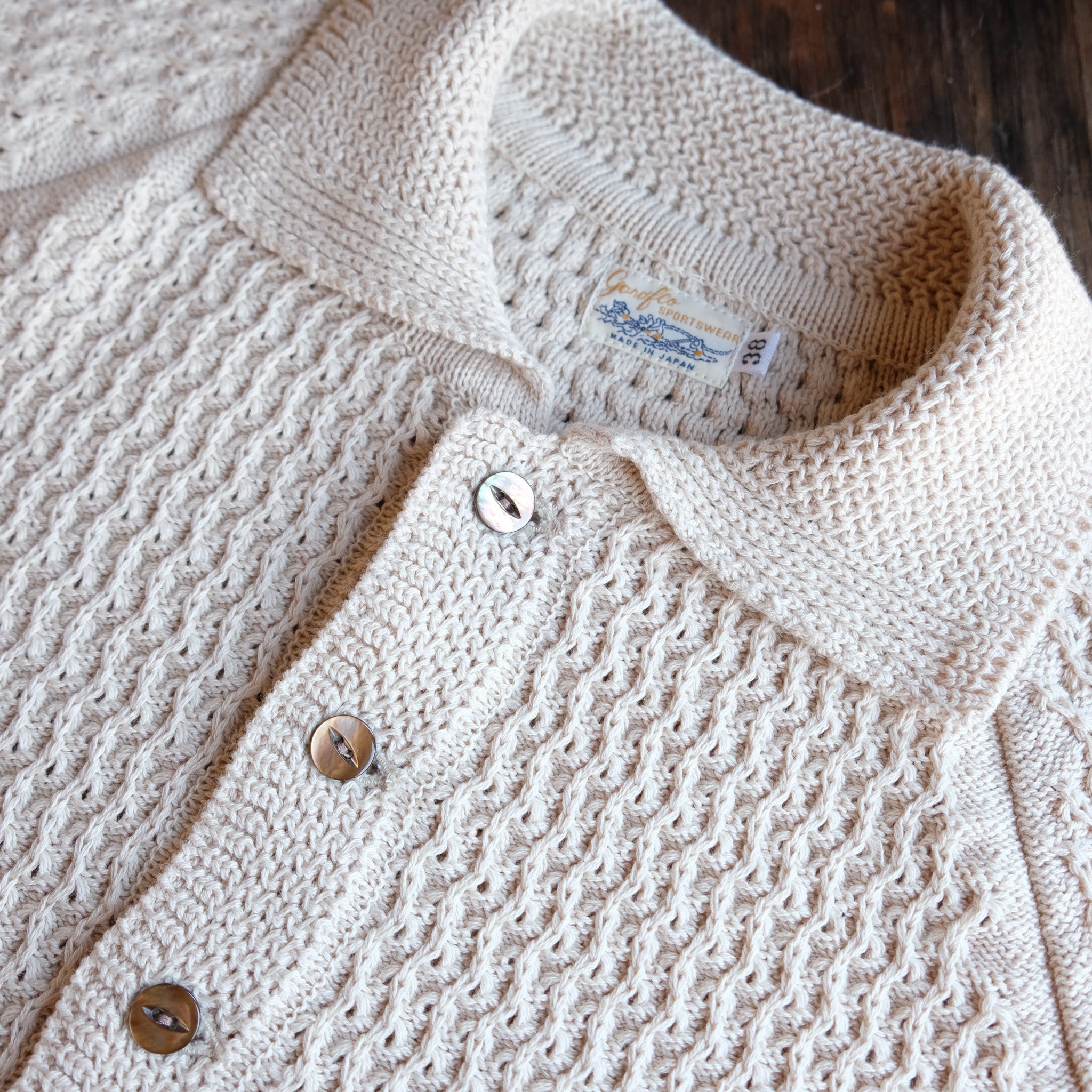 G&F Co._KNIT POLO SHIRT_IVORY – JeansShopSpiral