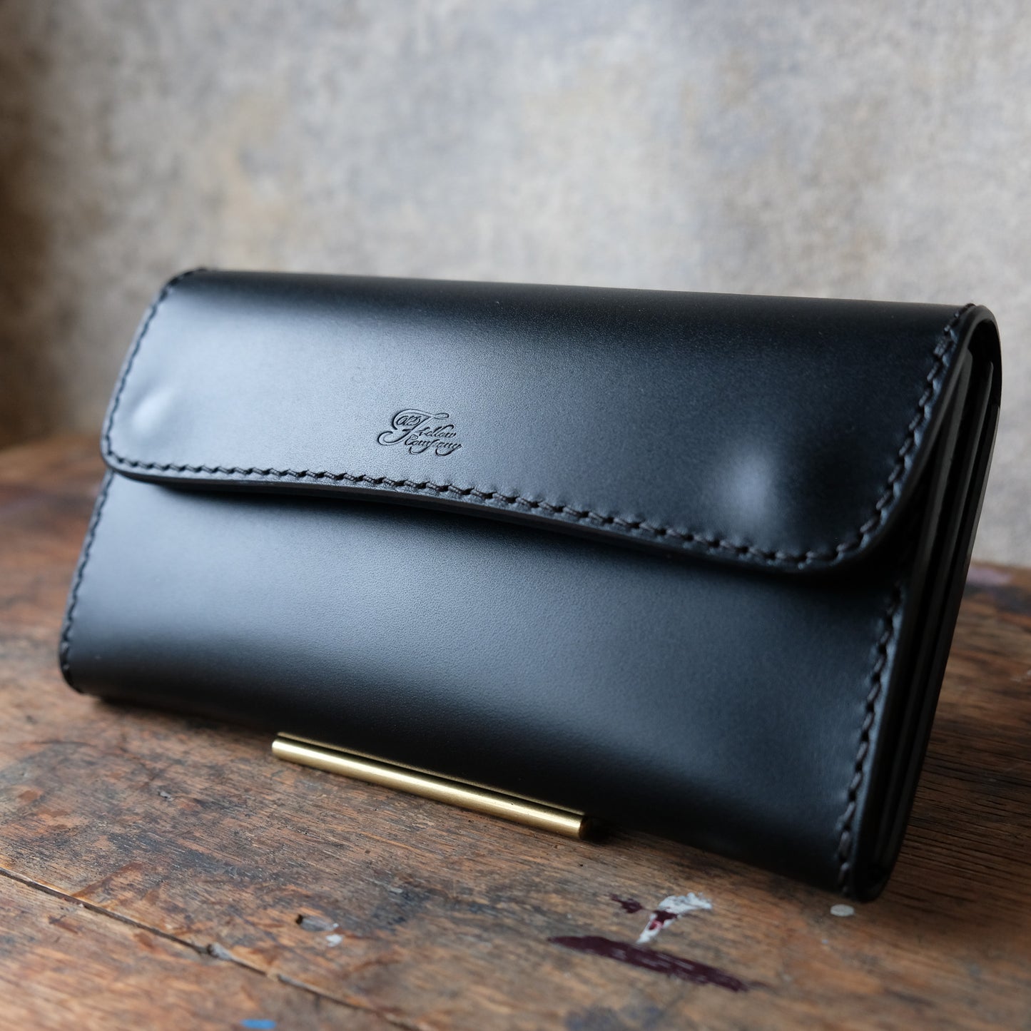 OLD FELLOW COMPANY_LW-04_BLACK_ロングウォレット特厚カスタム