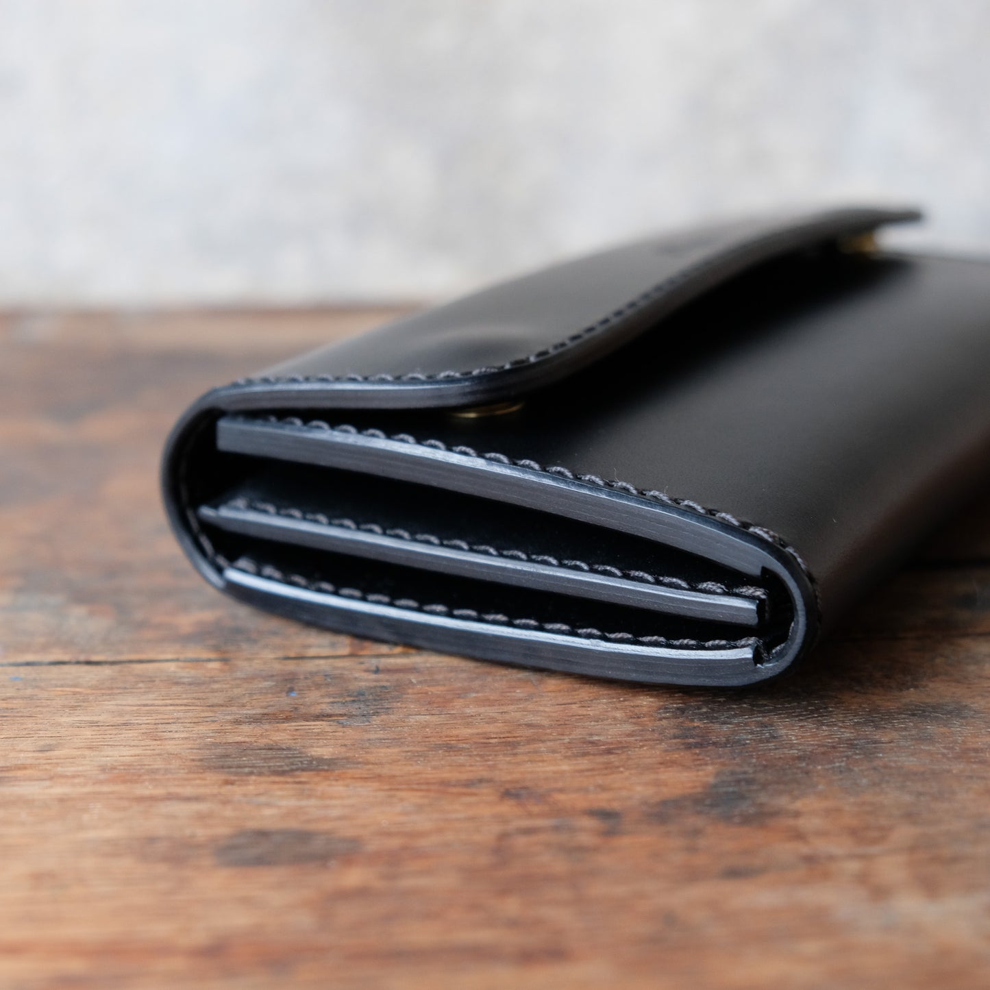 OLD FELLOW COMPANY_LW-04_BLACK_ロングウォレット特厚カスタム