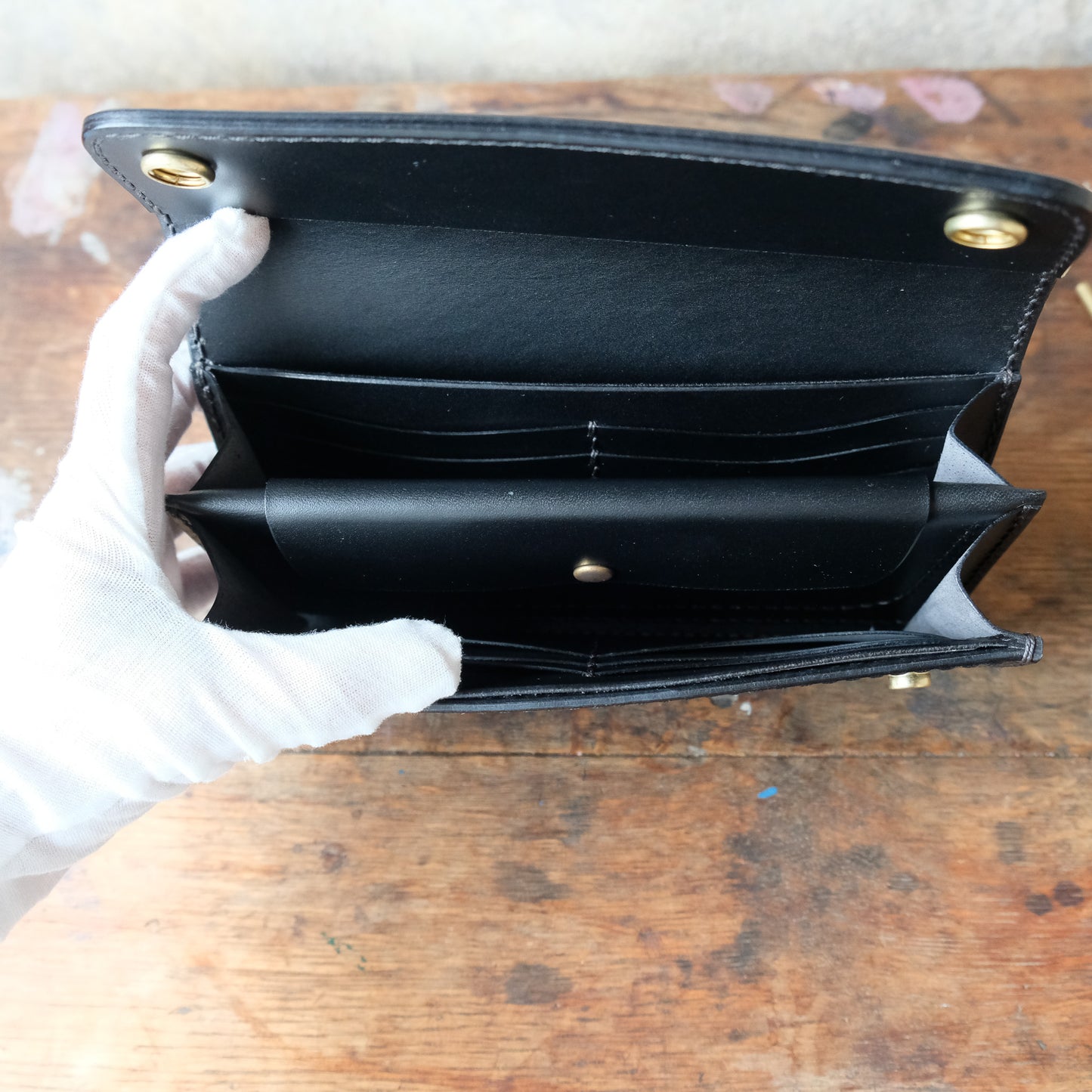 OLD FELLOW COMPANY_LW-04_BLACK_ロングウォレット特厚カスタム