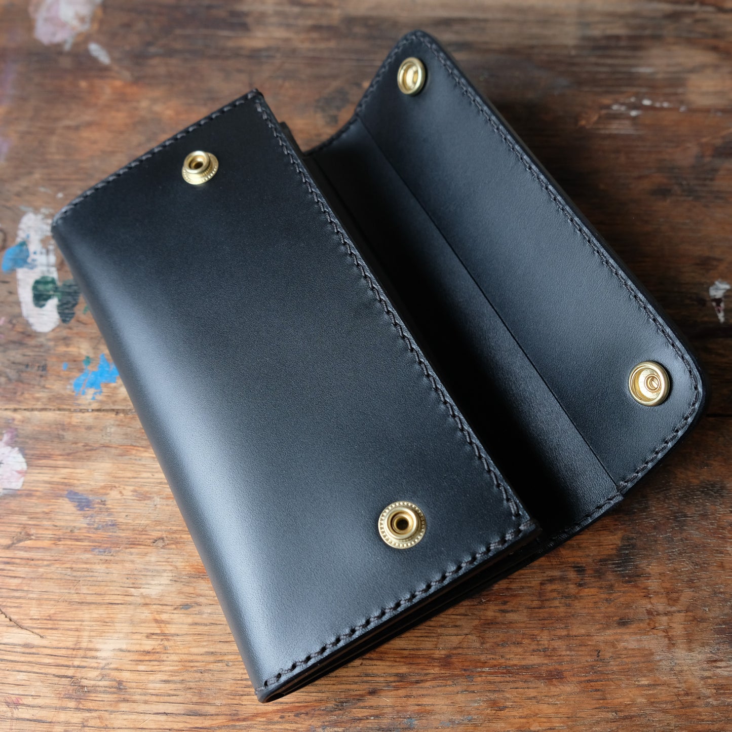 OLD FELLOW COMPANY_LW-04_BLACK_ロングウォレット特厚カスタム