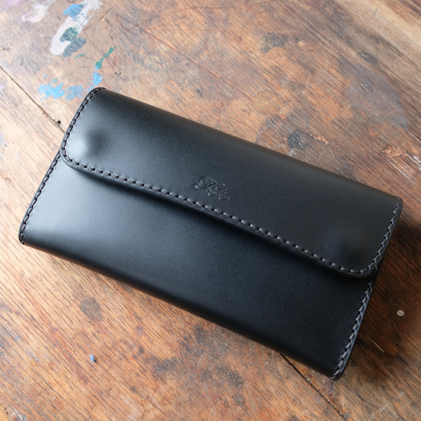 OLD FELLOW COMPANY_LW-04_BLACK_ロングウォレット特厚カスタム