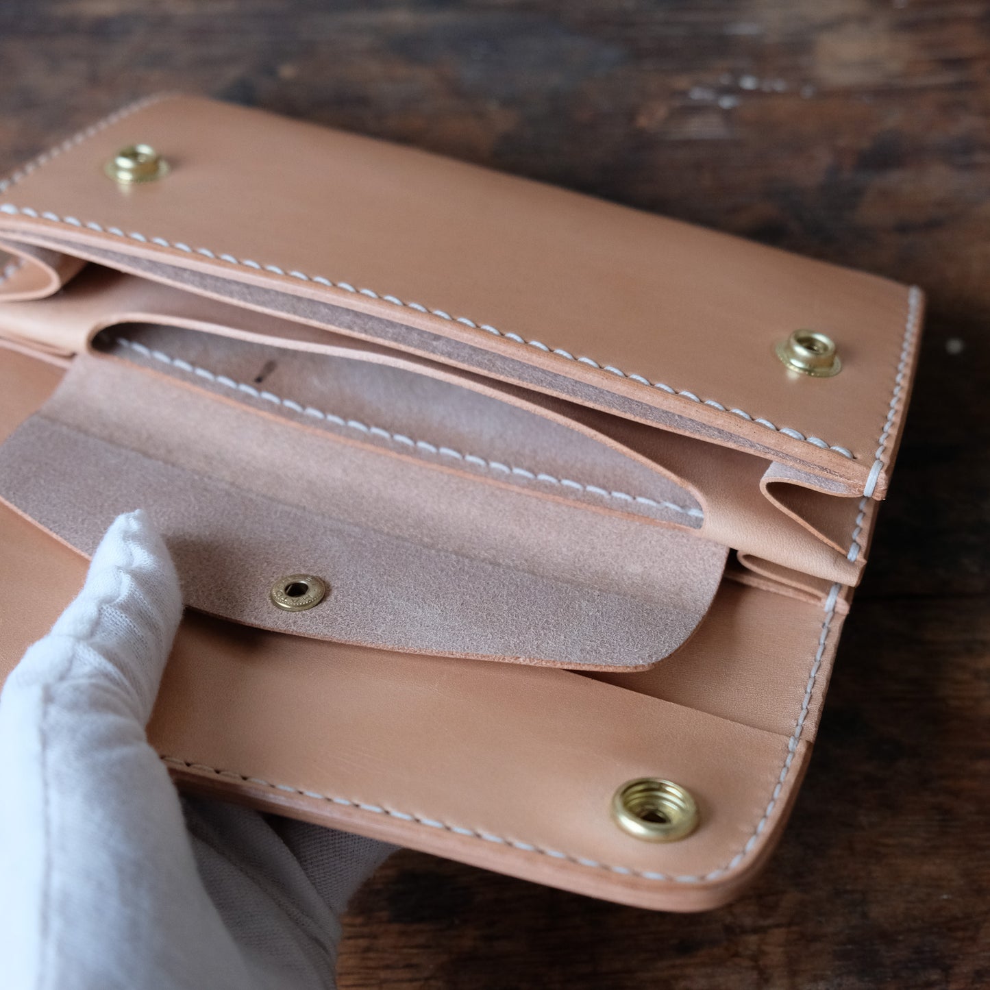 OLD FELLOW COMPANY_LW-04_NATURAL_ロングウォレット特厚カスタム