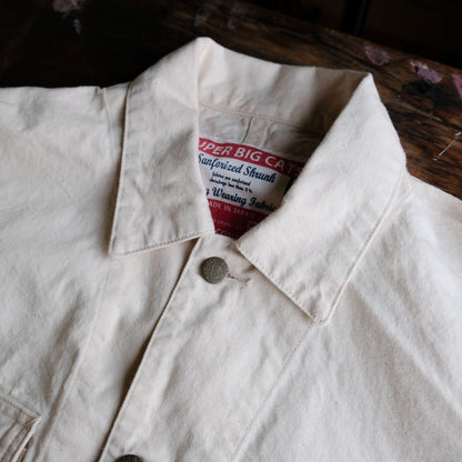 WORKERS SUPER BIG CAT Jacket, 10 oz White Denim