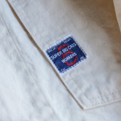 WORKERS SUPER BIG CAT Jacket, 10 oz White Denim