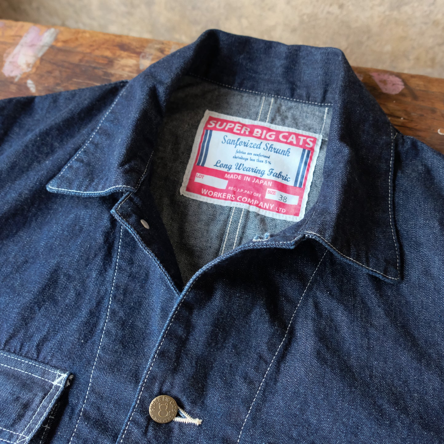 WORKERS SUPER BIG CAT Jacket, 10oz Indigo Denim