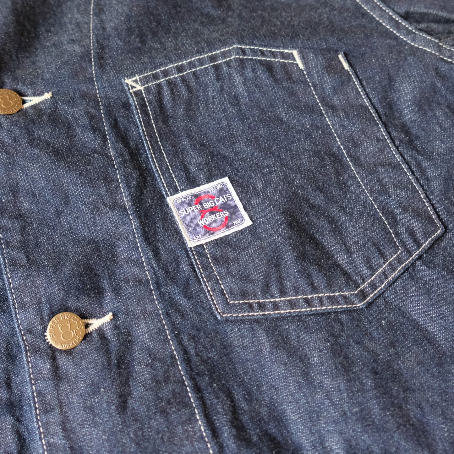 WORKERS SUPER BIG CAT Jacket, 10oz Indigo Denim
