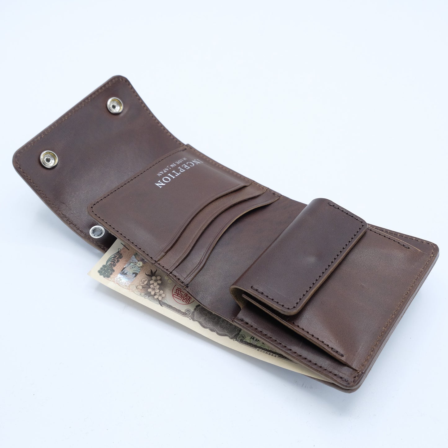 INCEPTION_HORSE BUTT LEATHER TRUCKER WALLET(SHORT)