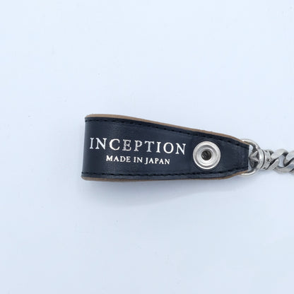 INCEPTION_HORSE BUTT LEATHER BRASS CHAIN (SILVER PLATING)