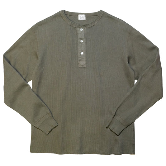 LOOP＆WEFT_LRH1039_CLASSIC ROYAL RIB KNIT HENLEYNECK THERMAL_A.OLIVE