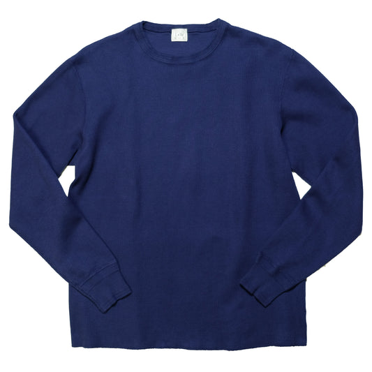 LOOP＆WEFT_LRC1115_CLASSIC ROYAL RIB KNIT CREWNECK THERMAL_FRENCH NAVY BLUE