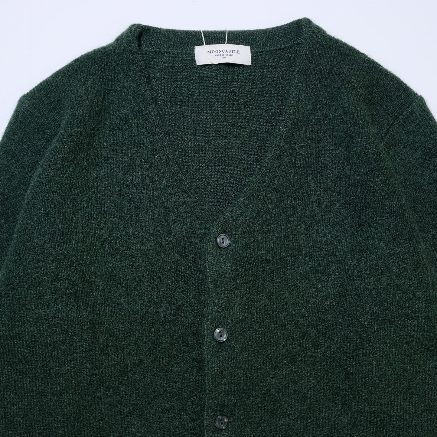 MOON CASTLE_M2203_MOHAIR CARDIGAN_ダークグリーン