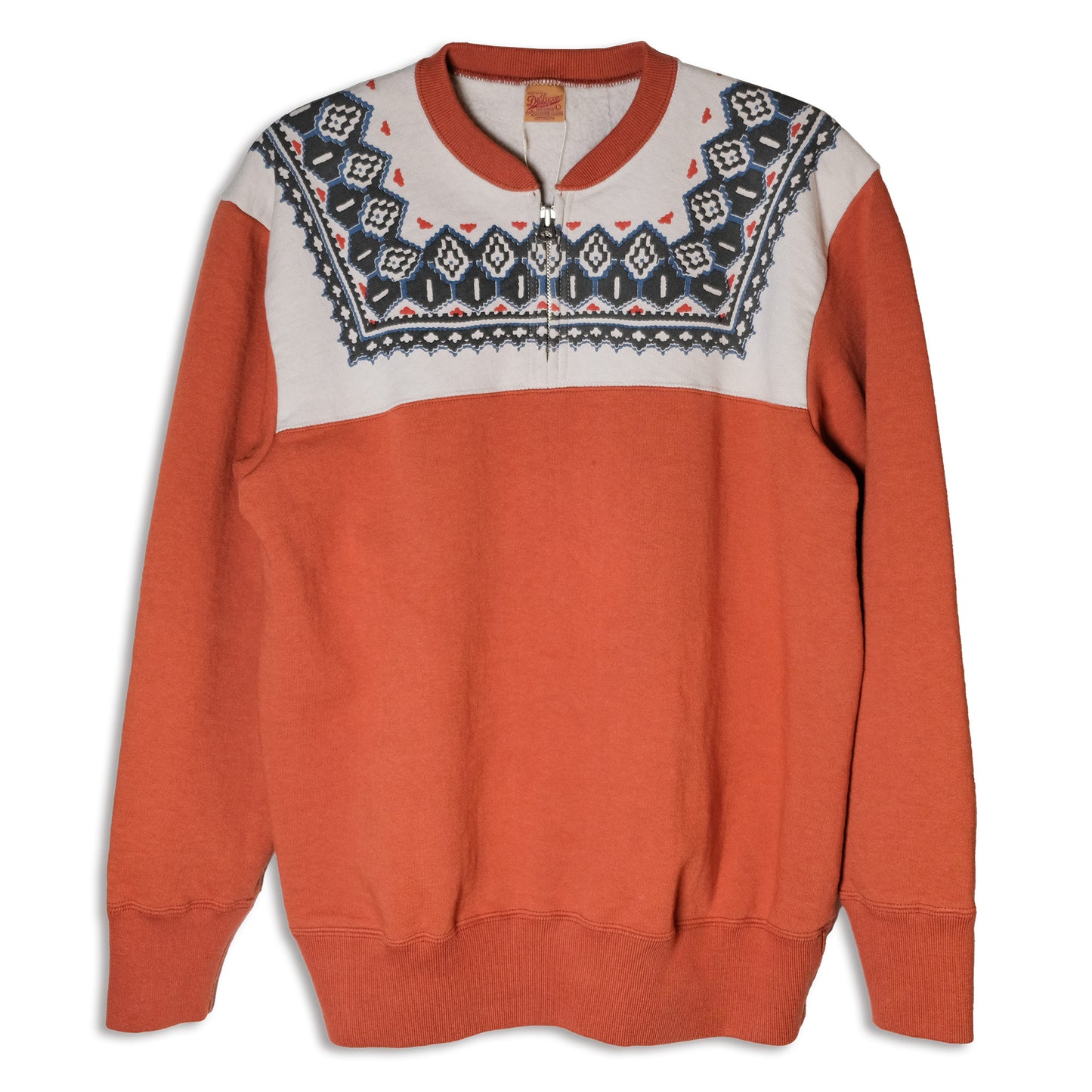 DELUXEWARE_S105-24A_SNOW HALF ZIP_AMB.ORANGE