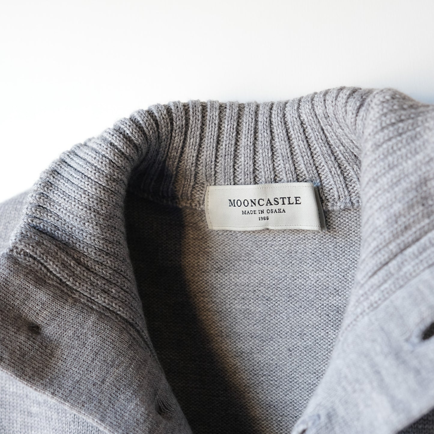 MOON CASTLE_M2306_WOOL STAND COLLAR CARDIGAN_Light Gray