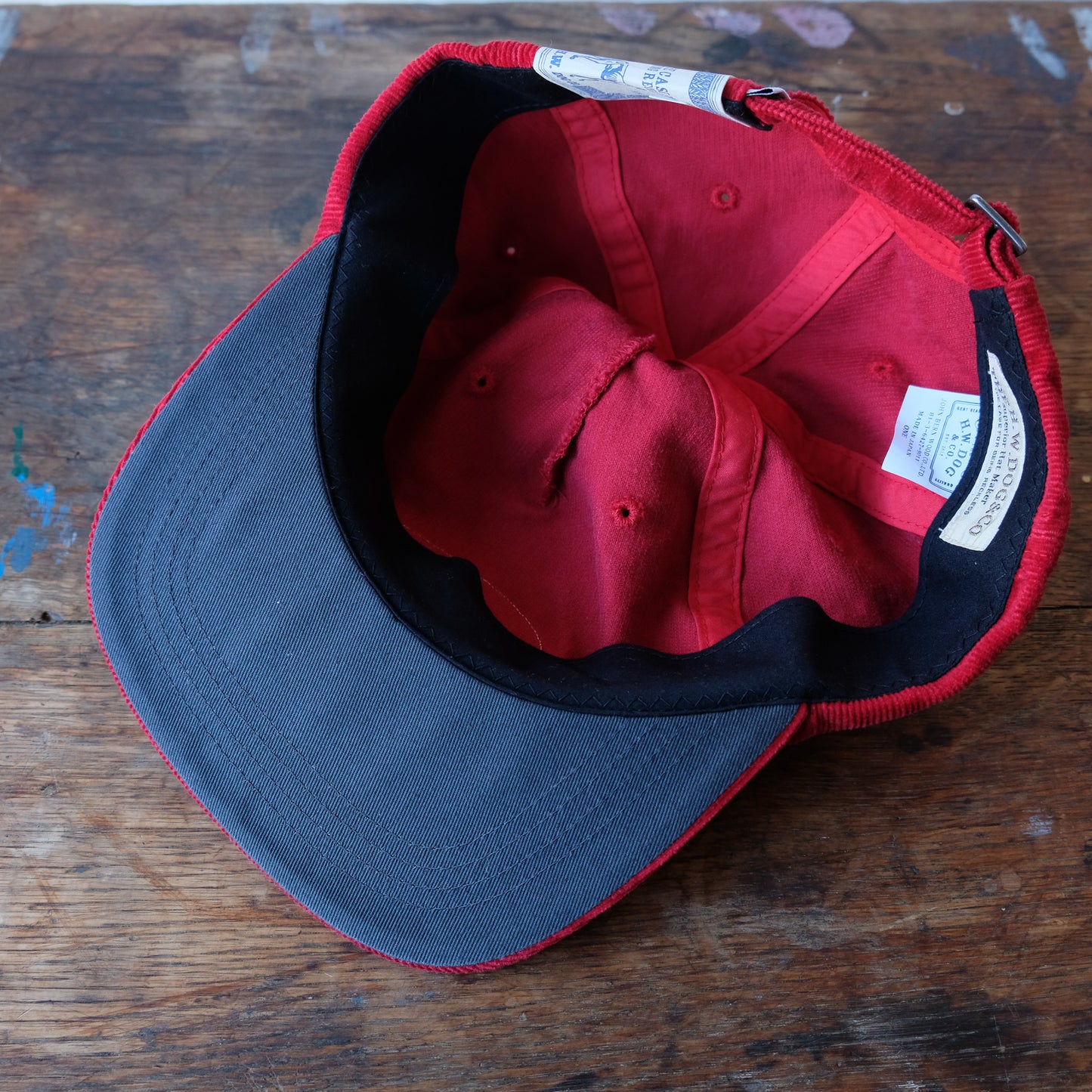 THE H.W.DOG＆CO_D-1002_ CORDUROY WORKERS CAP_RED