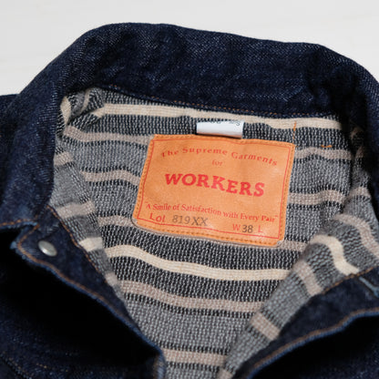 WORKERS_Lot 819 Blanket Lined_13.75 oz Indigo Denim/ Wool Blanket