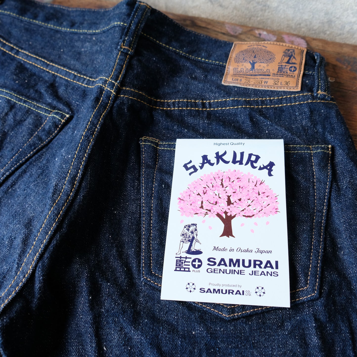 SAMURAI JEANS_S500AX-SAKURA 18oz藍+桜モデル ストレート