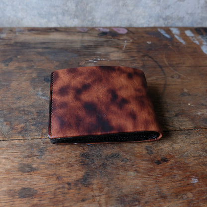 SpiralDance_Short Wallet_Uneven dyeing Wild Sika Leather×Wild Boar Oil Leather