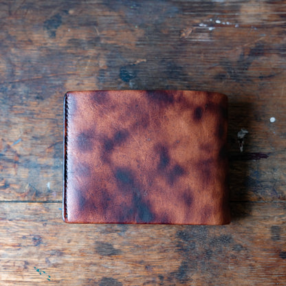 SpiralDance_Short Wallet_Uneven dyeing Wild Sika Leather×Wild Boar Oil Leather