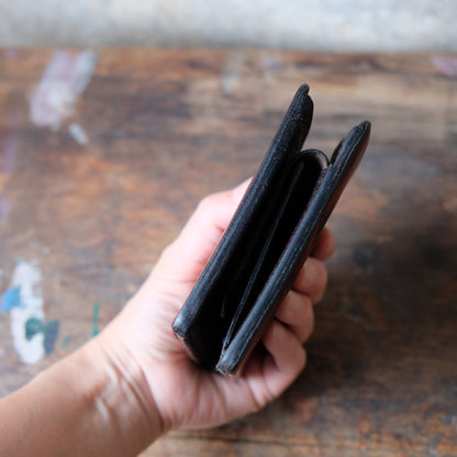 SpiralDance_Short Wallet_Uneven dyeing Wild Sika Leather×Wild Boar Oil Leather