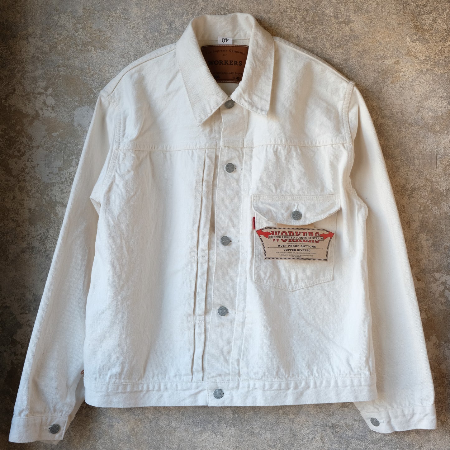 WORKERS_Lot806White_13.75oz_White Raw Denim_American Cotton 100%