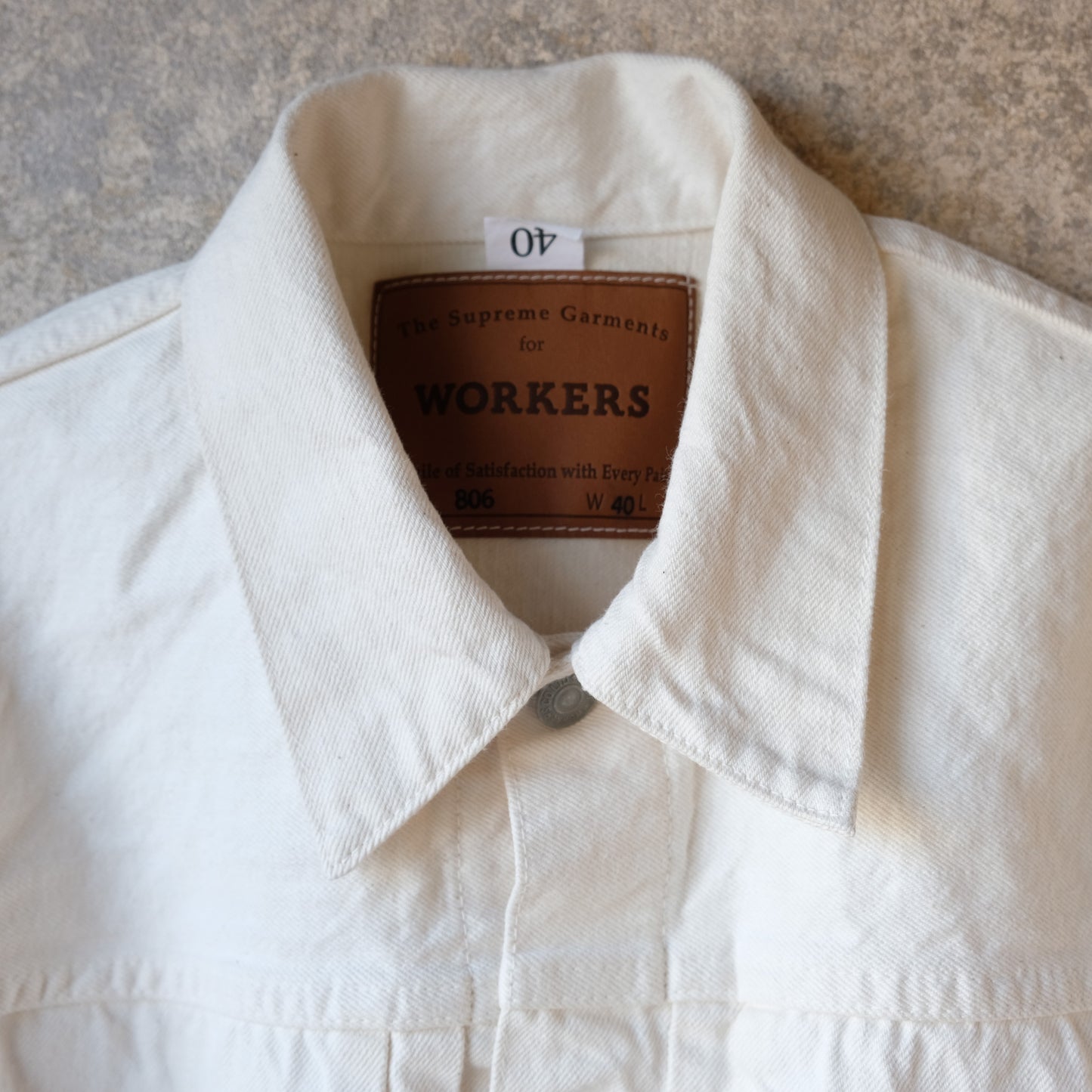 WORKERS_Lot806White_13.75oz_White Raw Denim_American Cotton 100%