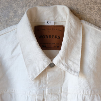 WORKERS_Lot806White_13.75oz_White Raw Denim_American Cotton 100%