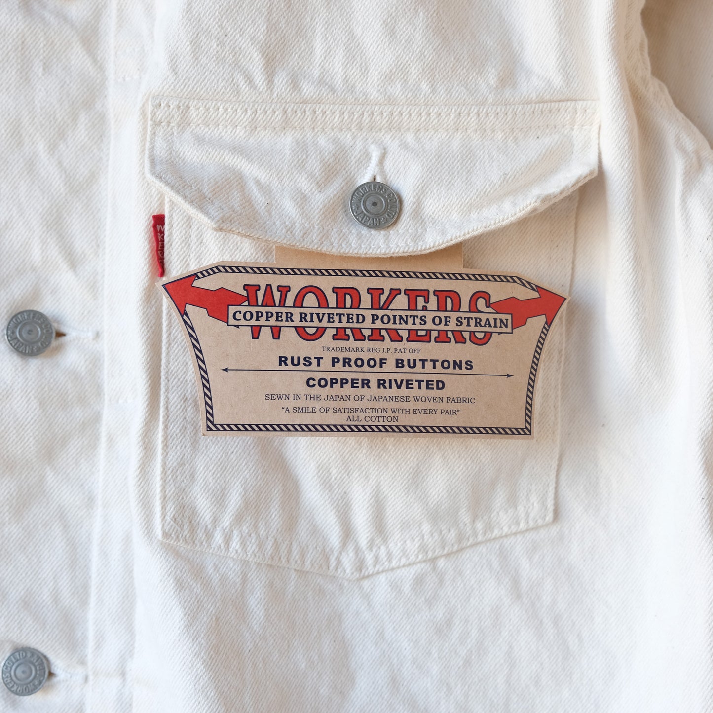 WORKERS_Lot806White_13.75oz_White Raw Denim_American Cotton 100%
