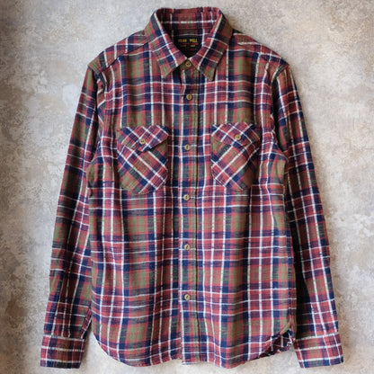 UES_502352_Yarn-dyed heavy flannel shirt_BLUE