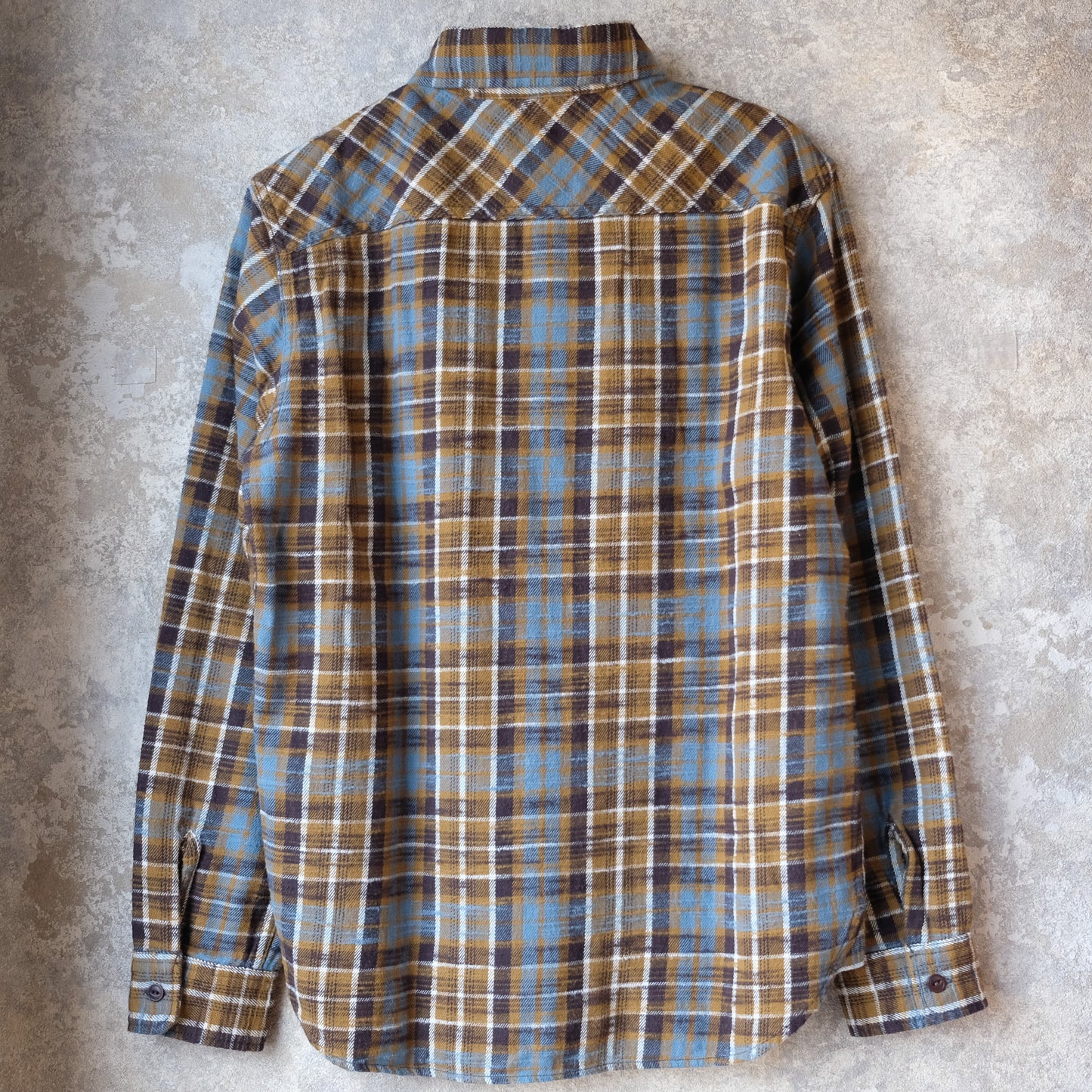 UES_502554_08_1_Slab flannel shirt_Mustard
