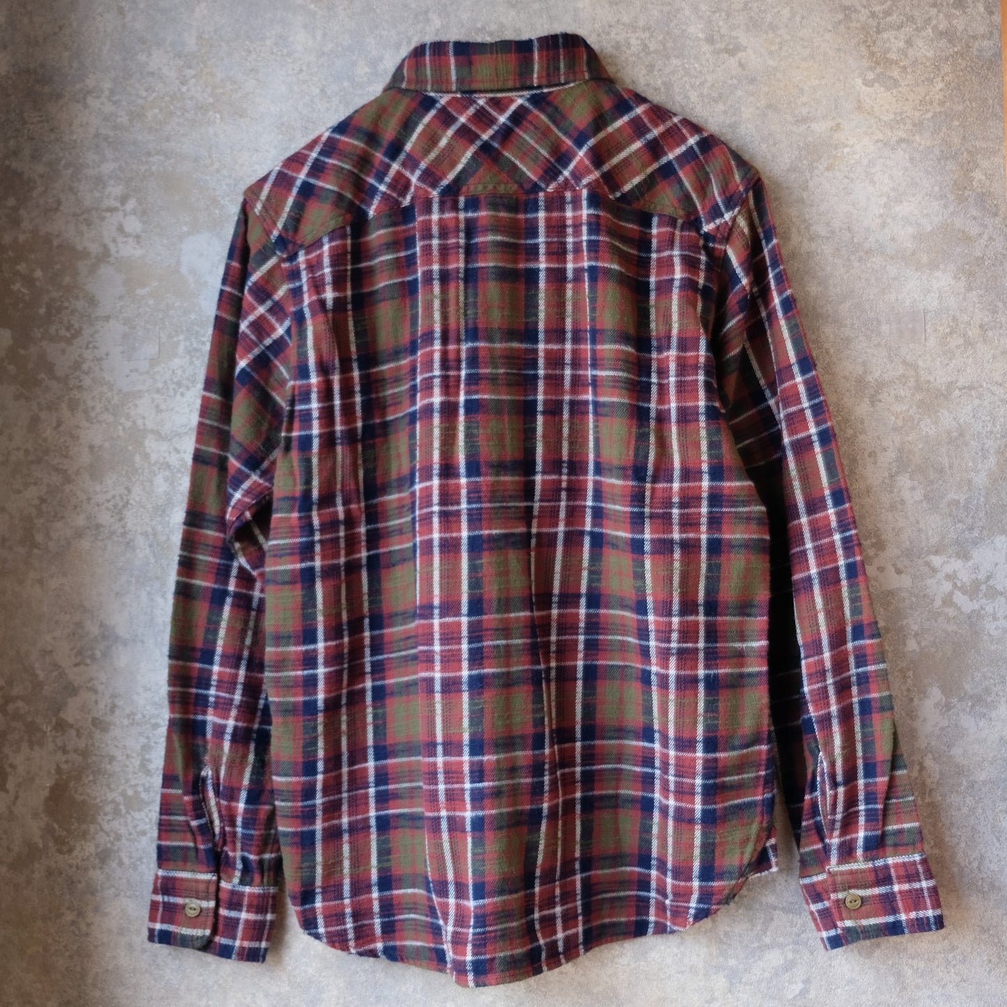 UES_502352_Yarn-dyed heavy flannel shirt_BLUE