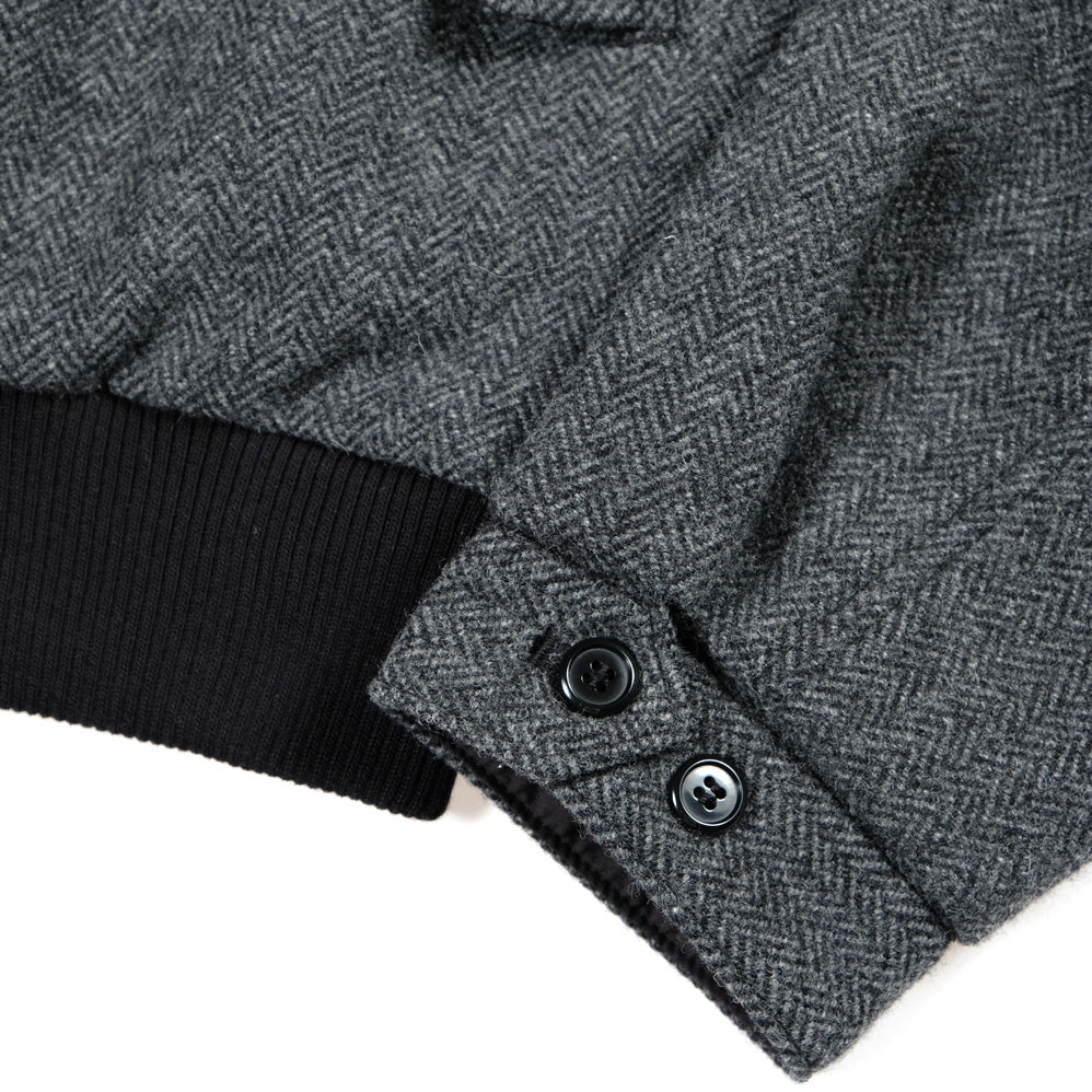 WORKERS_Harrington Jacket_Grey Herringbone Tweed