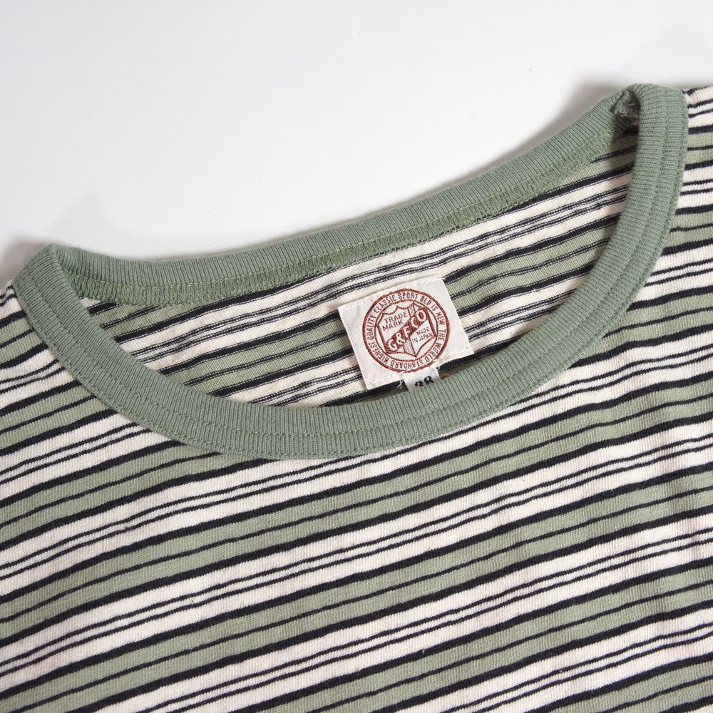 G&F Co._CORD STRIPE TEE_GREEN