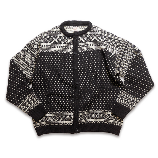 G&amp;F Co. - BUTTON UP CREW-NECK CARDIGAN _ BLACK