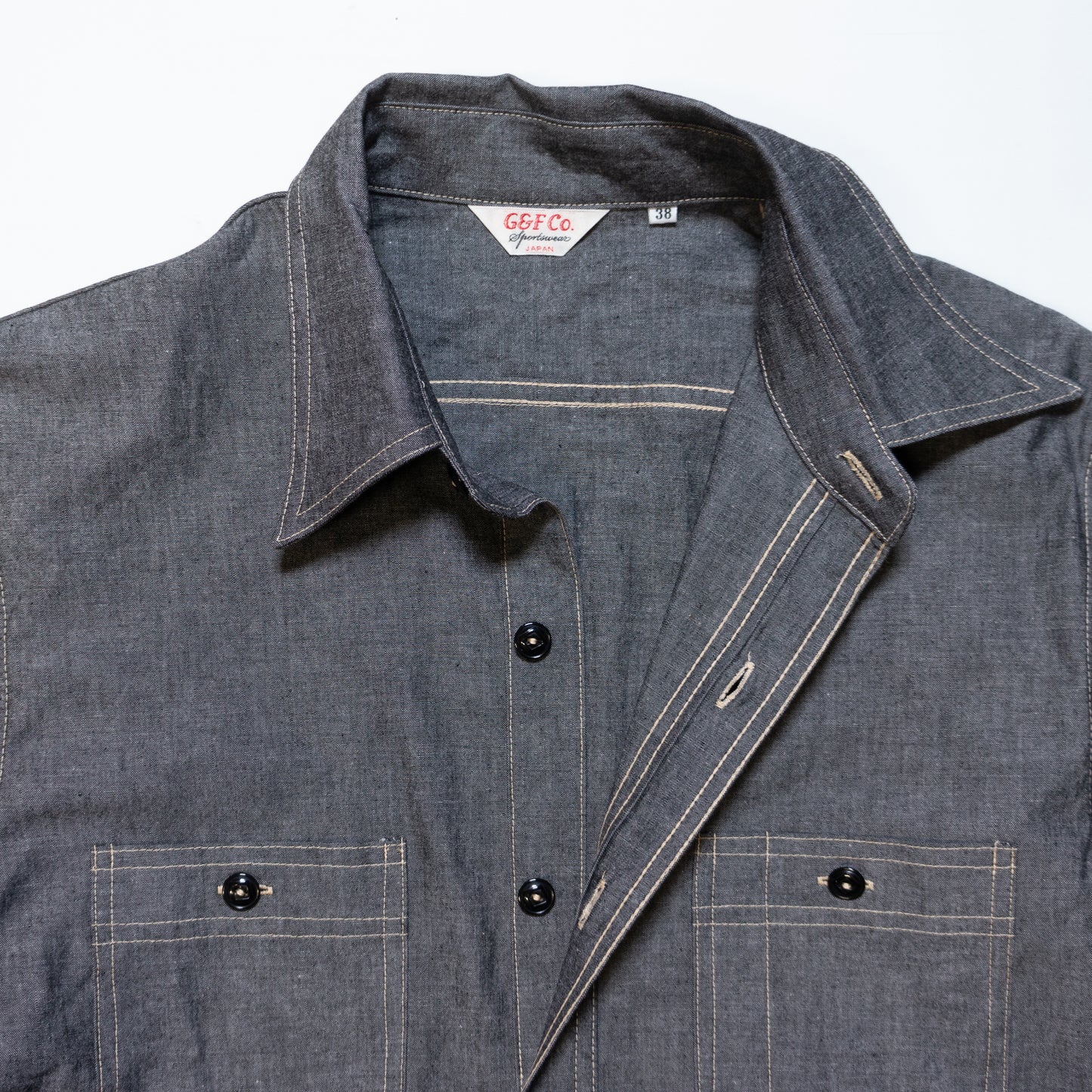 G＆F Co._BLACK CHAMBRAY L/S SHIRT