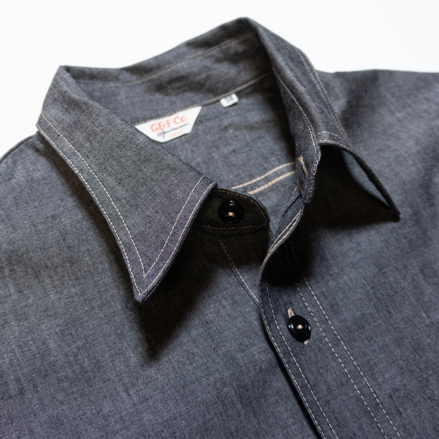 G＆F Co._BLACK CHAMBRAY L/S SHIRT