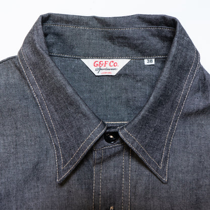 G＆F Co._BLACK CHAMBRAY L/S SHIRT