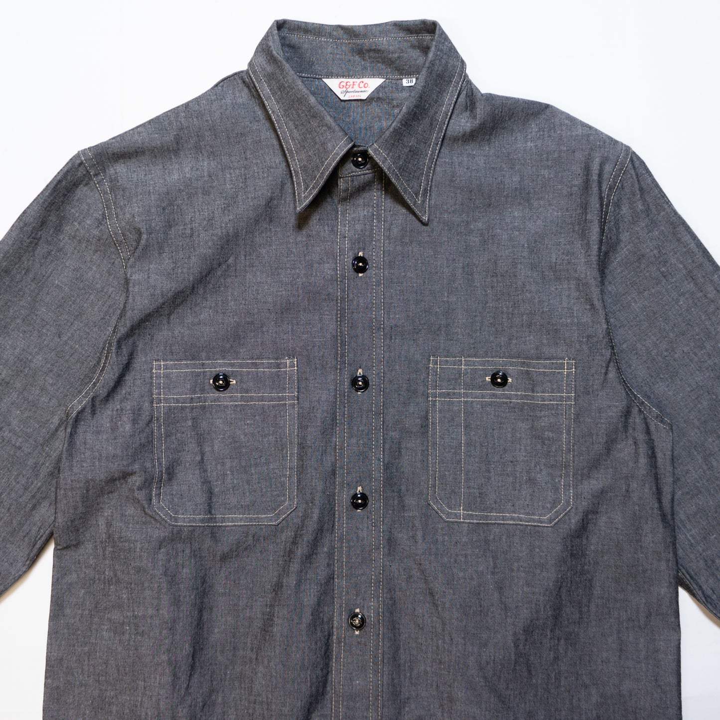 G&amp;F Co._BLACK CHAMBRAY L/S SHIRT