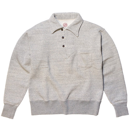 G&F Co._BUTTON UP SWEATSHIRT_HEATHER GRAY