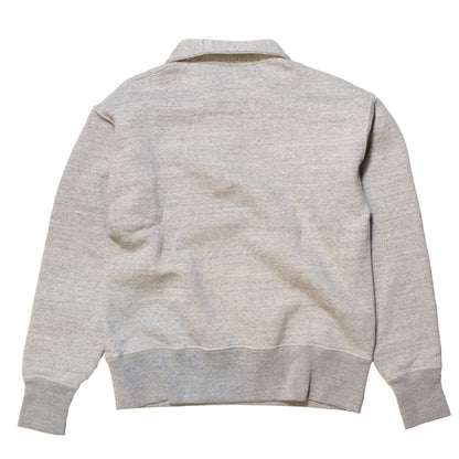 G&amp;F Co._BUTTON UP SWEATSHIRT_HEATHER GRAY