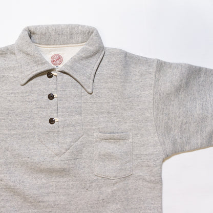 G&F Co._BUTTON UP SWEATSHIRT_HEATHER GRAY