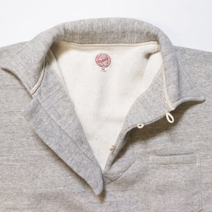 G&F Co._BUTTON UP SWEATSHIRT_HEATHER GRAY