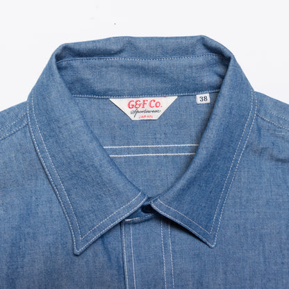 G&amp;F Co._CHAMBRAY KURZARMHEMD