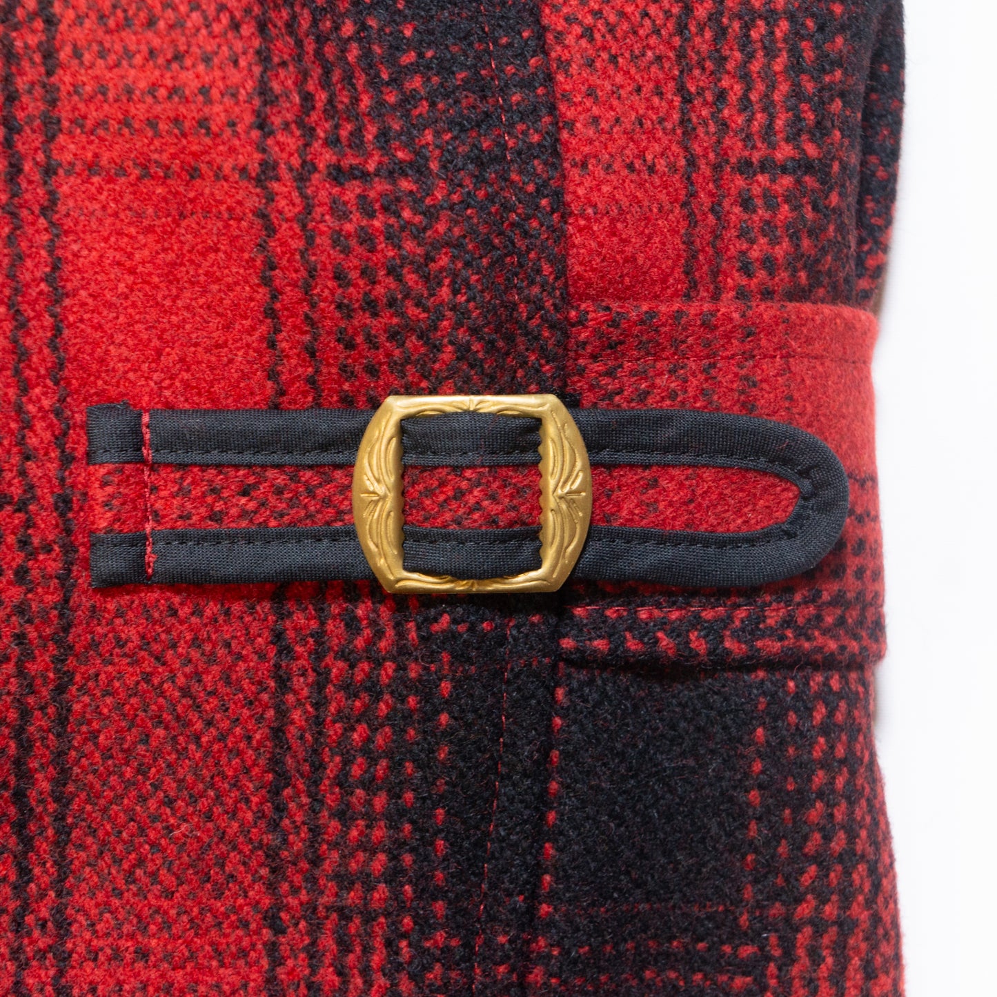 G&amp;F Co._CHECK WOOL JACKET_RED