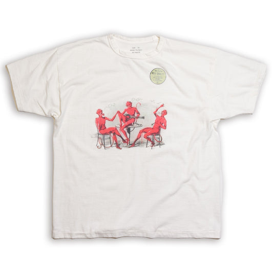 G&amp;F Co._1940er SPORTS TEE_DEVIL SMOKING_OFF WHITE