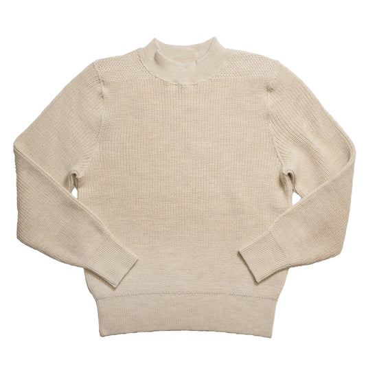 G&amp;F Co._RED CROSS MOCK-NECK SWEATER_BEIGE