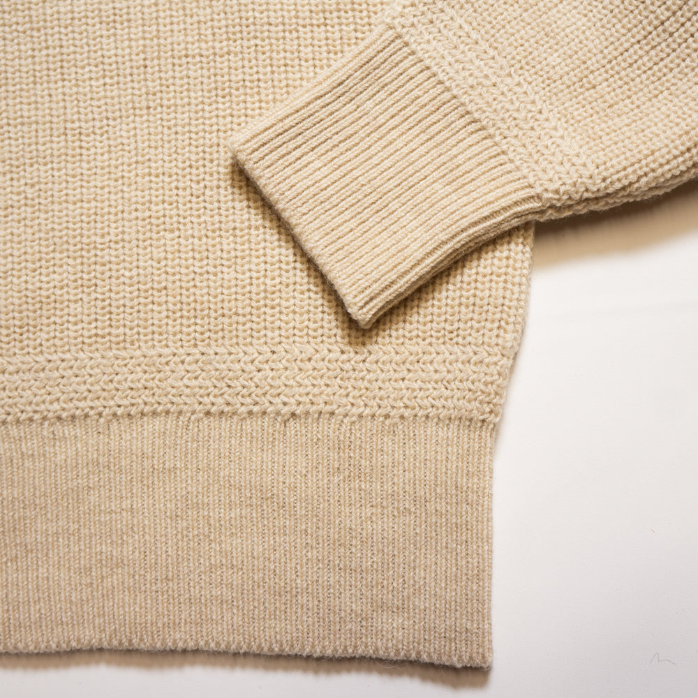 G&amp;F Co._RED CROSS MOCK-NECK SWEATER_BEIGE