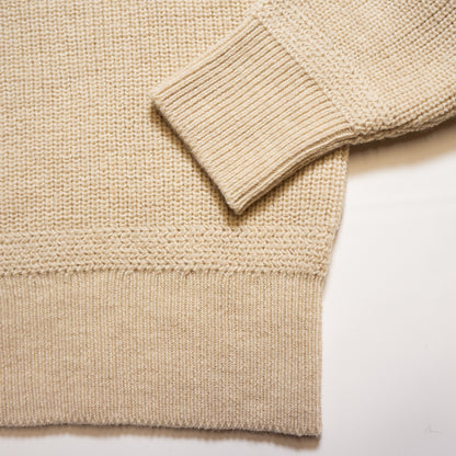 G&amp;F Co._RED CROSS MOCK-NECK SWEATER_BEIGE