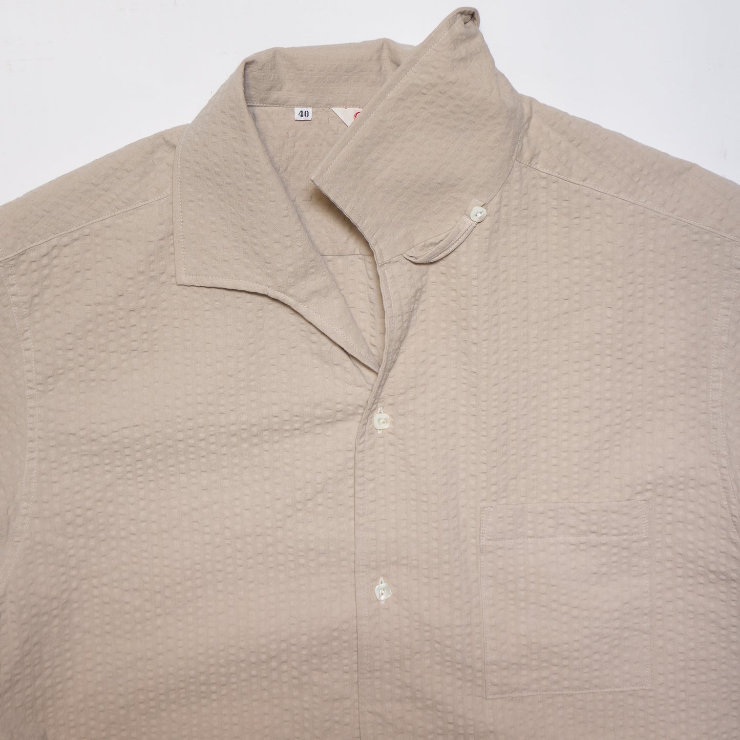 G&amp;F Co._SEERSUCKER SHIRT_BEIGE