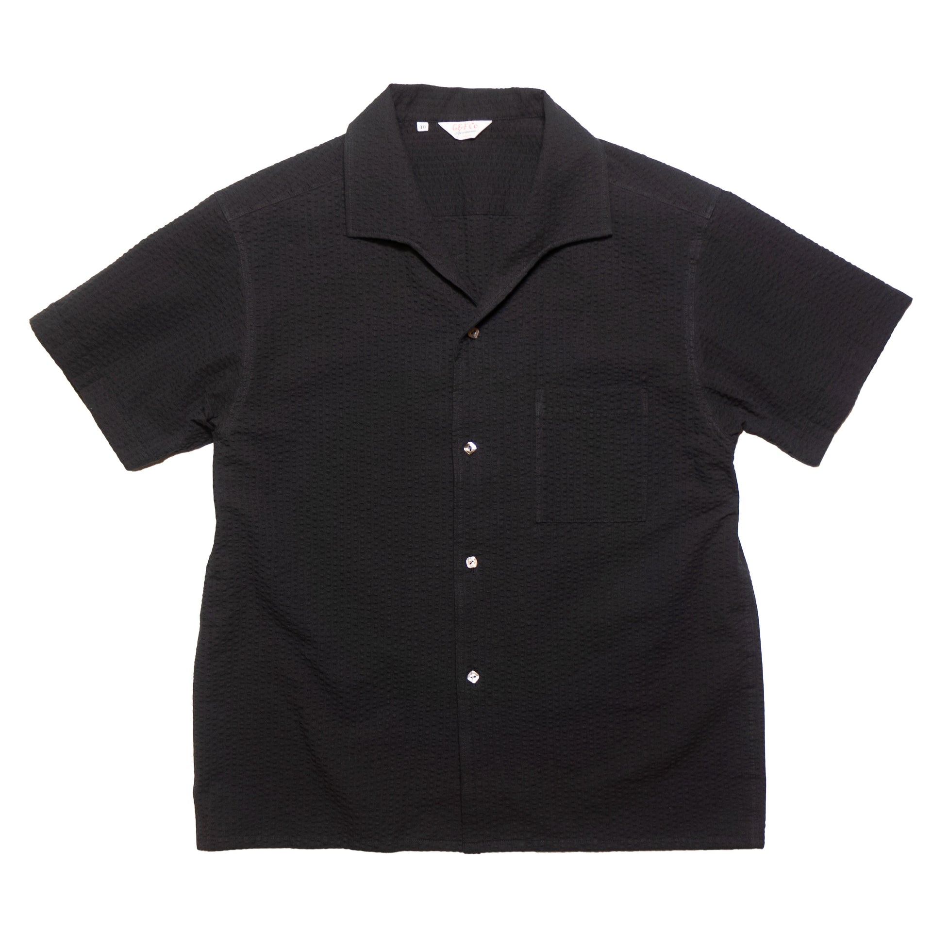 G&F Co._SEERSUCKER SHIRT_BLACK – JeansShopSpiral 